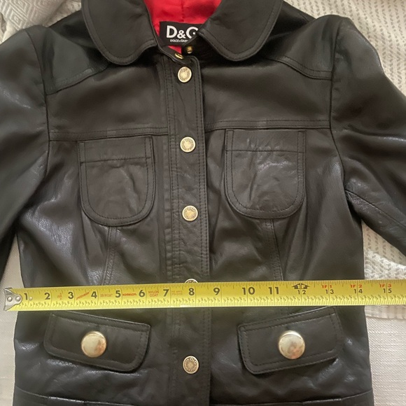 D&G Black Leather Moto Jacket - Picture 6 of 8